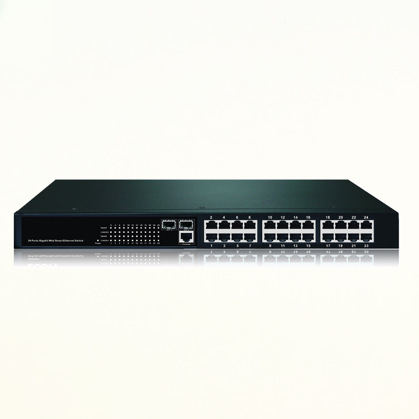 Smart Ethernet Switch Gigabite 24 Port With 2 SFP